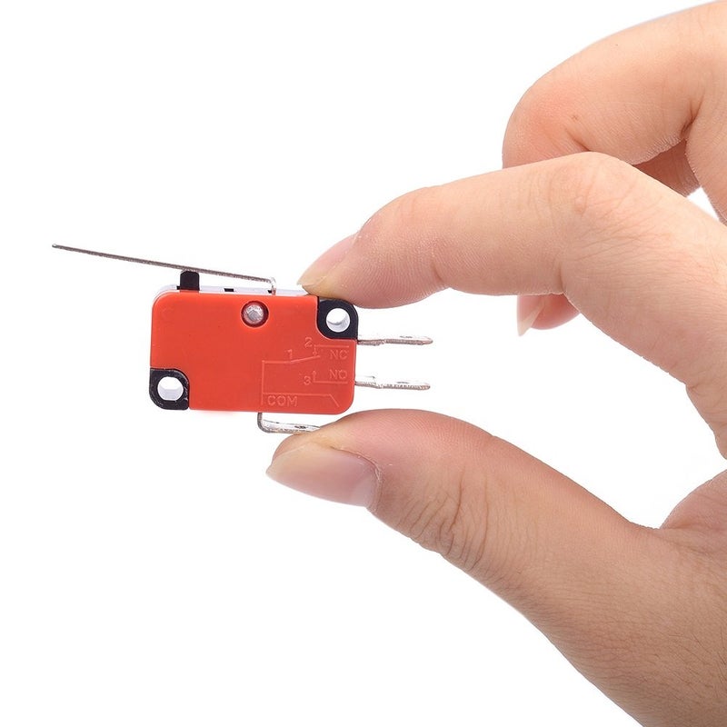 Cylewet 6Pcs V-152-1C25 3P Short Straight Hinge Lever Type Miniature Micro Limit Switch SPDT 1NO 1NC (Pack of 6) CYT1079 - Image 3